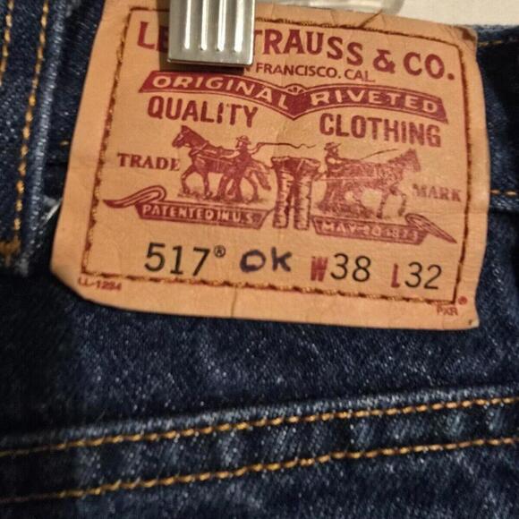 LEVI'S 517 Men's Denim Blue Jeans Regular Fit Boot Cut Red Tag Size 38 x 32 78-5 - Picture 13 of 13